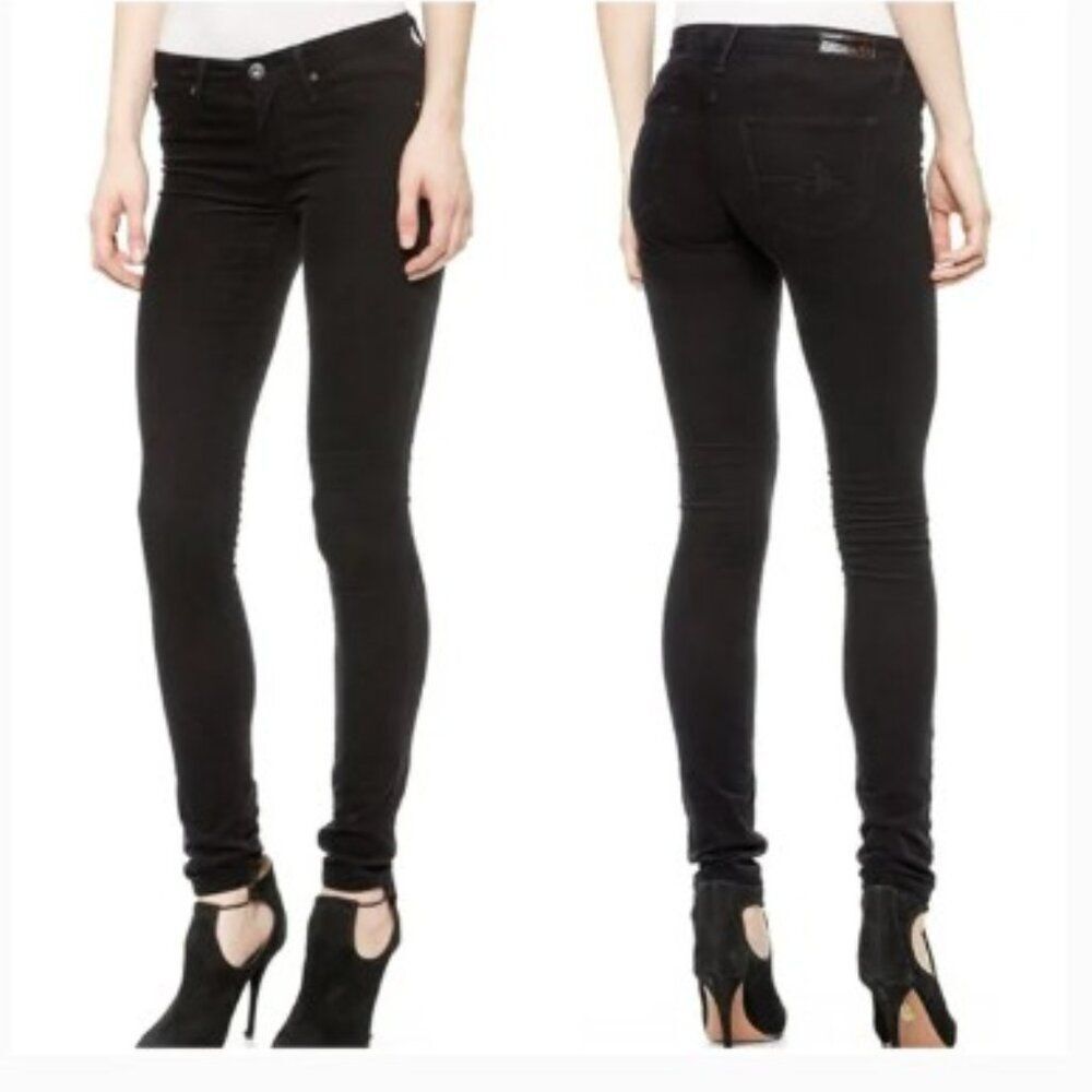 AG Adriano Goldschmied Women's The Jegging Super Skinny Corduroy Pants Black 26R